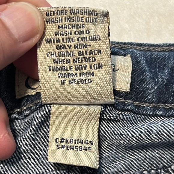 Earl JeansWomens Embroidered Stretch Denim Cropped Pants Flap Pockets Size 10 - Picture 9 of 12